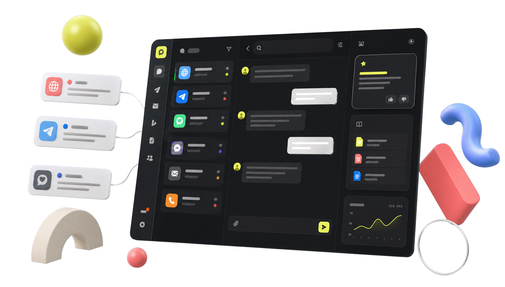 Иллюстрация SPAN: сообщения из разных каналов собираются в одно рабочее окно